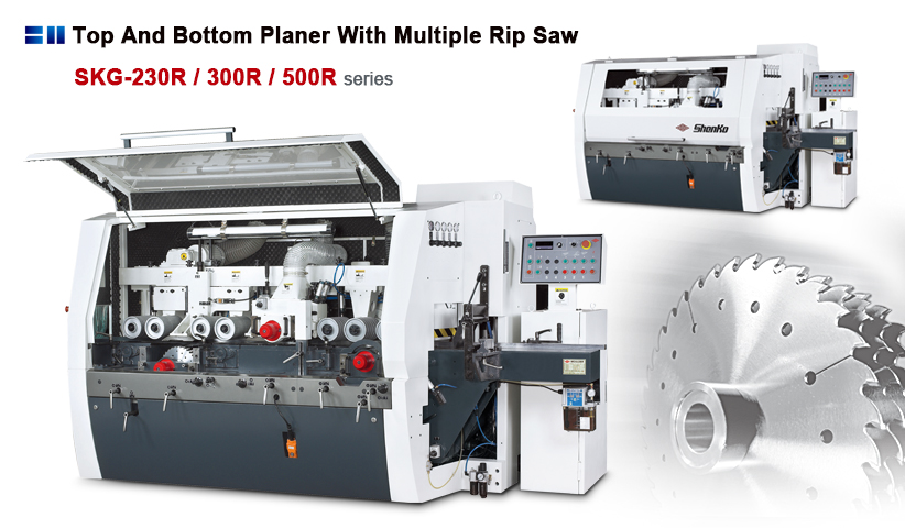 Top And Bottom Planer With Multiple Rip Saw